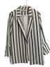Red Tag 100% Polyester Stripes Black White Blazer Size 10 - photo 1
