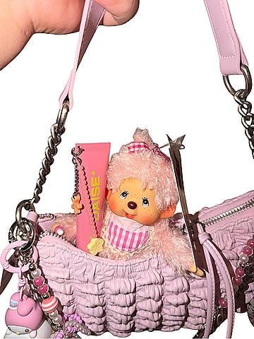 Victoria's Secret Pink Leather Bucket Bag (view 2)