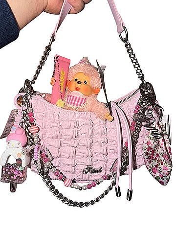 Victoria's Secret Pink Leather Bucket Bag (view 1)