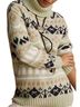 Anthropologie Fair Isle Green Black Tan White Pullover Sweater Size S - photo 1