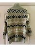 Anthropologie Fair Isle Green Black Tan White Pullover Sweater Size S - photo 6