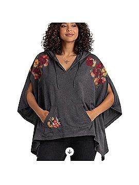 Johnny Was Bohemian Embroidered Hooded Poncho (view 1)