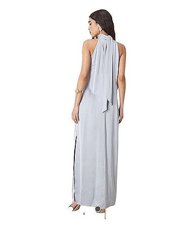 ASOS Pale Blue Sleeveless Maxi Dress with Side Slit Cocktail Dress (view 2)