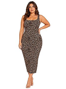Naked Wardrobe Sculpt Tank Midi Dress Casual Dress (view 1)