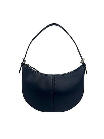 Burberry BURBERRY Burberry logo embossed Nova Check pattern leather semi-shoulder bag hobo navy 90064 (view 1)