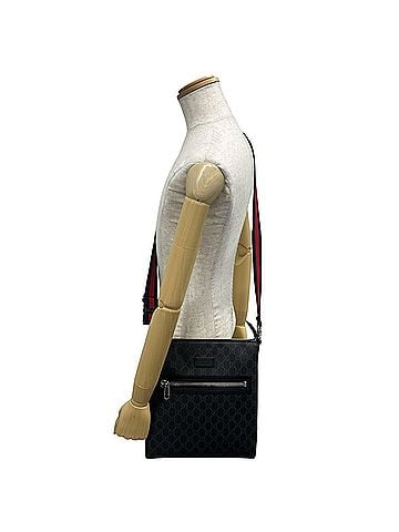 Gucci GUCCI Gucci Sherry Line GG Supreme Logo Leather Shoulder Bag Crossbody Men's Black 68961 (view 2)
