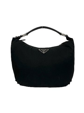 Prada PRADA Prada Triangle Logo Hardware Tessuto Nylon Saffiano Leather Shoulder Bag Tote Black 32524 (view 1)