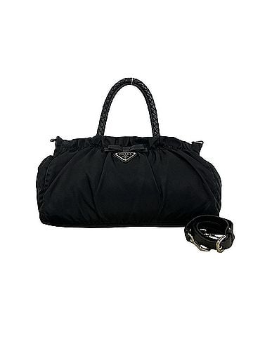 Prada PRADA Prada Triangle Logo Hardware Ribbon Tessuto Nylon Leather 2-way Shoulder Bag/Handbag Black 81990 (view 1)