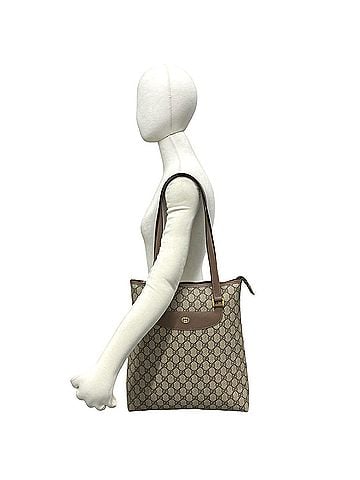 Gucci GUCCI Old Gucci GG Logo Pattern Leather Tote Bag Semi Shoulder Brown 71137 (view 2)