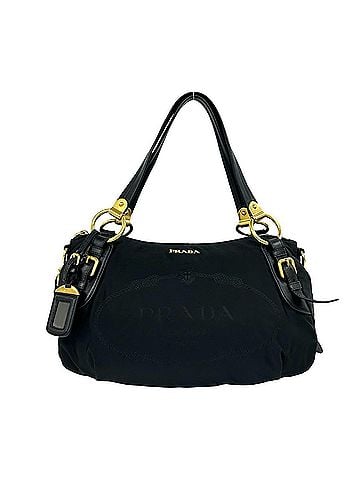 Prada PRADA Prada Logo Hardware Tessuto Pocono Nylon Leather Genuine Tote Bag Semi Shoulder Black 29399 (view 1)