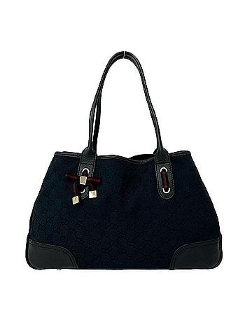 Gucci GUCCI Sherry Line GG Canvas Pattern Leather Tote Bag Handbag Black 26392 (view 1)