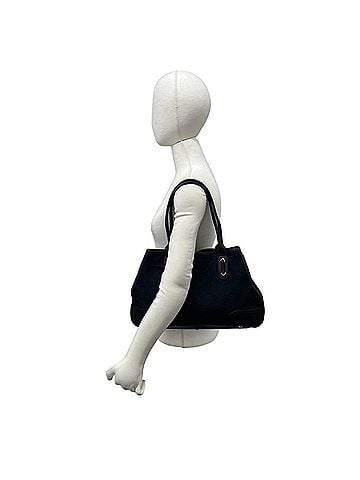 Gucci GUCCI Sherry Line GG Canvas Pattern Leather Tote Bag Handbag Black 26392 (view 2)