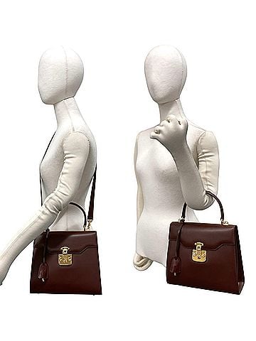 Gucci GUCCI Old Gucci Lady Lock Logo Hardware Leather 2-way Shoulder Bag/Handbag Brown 41482 (view 2)