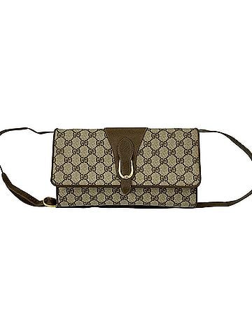 Gucci GUCCI Old Gucci GG Logo Pattern Leather Shoulder Bag/Sacoche/Pochette Brown 139-1 (view 1)