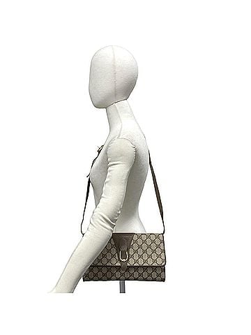 Gucci GUCCI Old Gucci GG Logo Pattern Leather Shoulder Bag/Sacoche/Pochette Brown 139-1 (view 2)