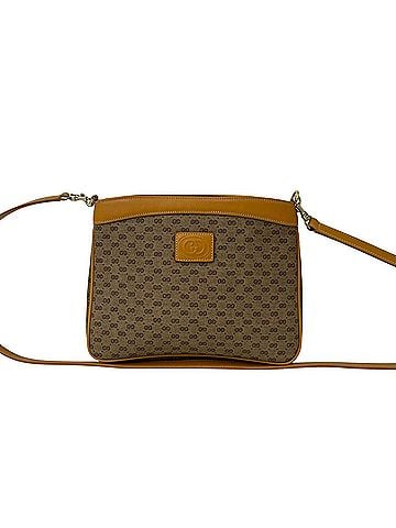 Gucci GUCCI Vintage Micro GG Logo Leather Mini Shoulder Bag/Pouch, Brown, 817-5 (view 1)