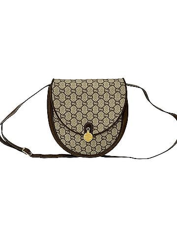 Gucci GUCCI Vintage Gucci Plus Logo Pattern Leather Mini Shoulder Bag/Pouch Brown 34787 (view 1)