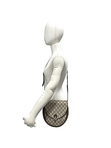 Gucci GUCCI Vintage Gucci Plus Logo Pattern Leather Mini Shoulder Bag/Pouch Brown 34787 (view 2)