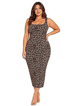 Naked Wardrobe Sculpt Tank Midi Dress Casual Dress (view 1)