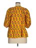 Printfresh 100% Cotton Floral Yellow Pink Green Blouse Size XL - photo 2