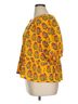 Printfresh 100% Cotton Floral Yellow Pink Green Blouse Size XL - photo 4