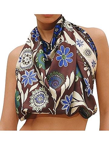 ALEMAIS Jasper Silk Scarf Top Tank Top (view 1)