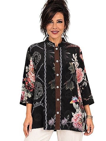 Citron Santa Monica Collection Santa Monica Long Sleeve Blouse (view 1)