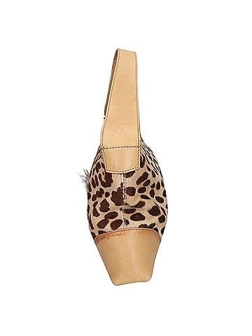 Dolce & Gabbana D&amp;G (D&amp;G) Haircalf Leopard Print x Leather Handbag, Beige, Women's (view 2)