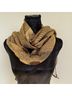 Pashmina Paisley Brown Gold Scarf One size - photo 7