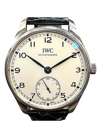 IWC Schaffhausen IWC Schaffhausen Portugieser Automatic Watch, Total Weight 87.6g, Stainless Steel, Genuine Leather Strap, Movement, Silver Dial, IW358312 (view 1)
