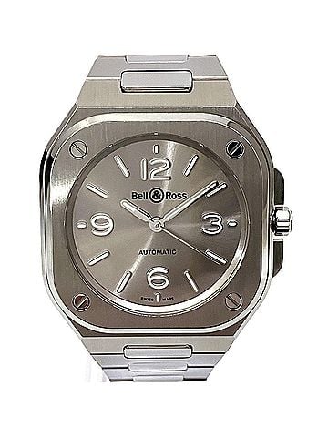 Bell & Ross Bell &amp; Ross watch, total weight 110.2g, stainless steel, automatic movement, silver dial, BR05. (view 1)