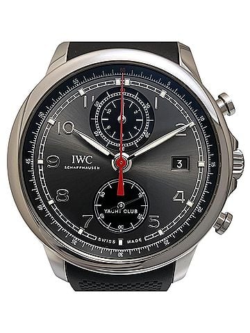 IWC Schaffhausen IWC Schaffhausen Yacht Club Portugieser Watch, Total Weight 120.6g, Stainless Steel, Rubber Strap, Automatic Movement, Black Dial, IW390503 (view 1)