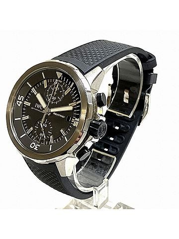 IWC Schaffhausen IWC Schaffhausen wristwatch, total weight 172.3g, stainless steel, rubber strap, automatic movement, black dial, IW379506 (view 2)