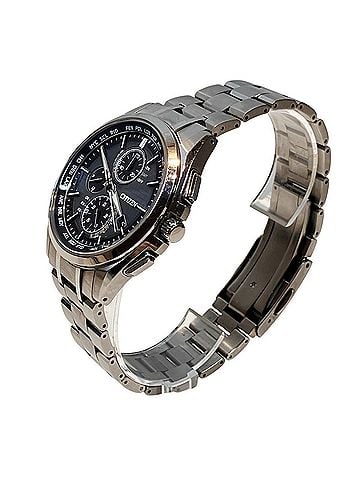 Citizen Citizen Direct Flight Attesa Watch, Total Weight 87.8g, Titanium, Radio-Controlled Solar, Black Dial, AT8040-57E (view 2)