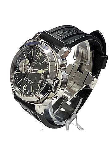 Panerai Panerai Luminor GMT Watch, Total Weight 169.0g, Stainless Steel, Rubber Strap, Automatic Movement, Black Dial, PAM00088 (view 2)
