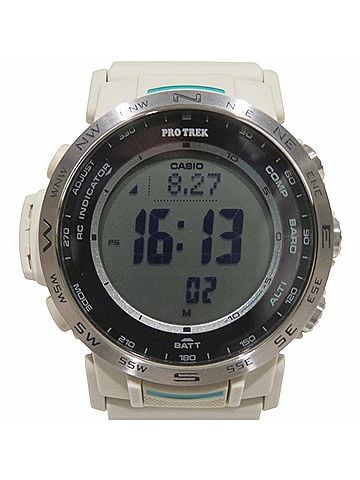 Casio Casio Pro Trek Watch, Total Weight 45.0g, Stainless Steel &amp; Resin, Radio-Controlled Solar Powered, Black Dial, PRW-35-7JF (view 1)