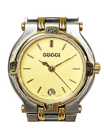 Gucci Gucci GUCCI watch, total weight 49.2g, stainless steel, quartz movement, gold dial, 9000L (view 1)