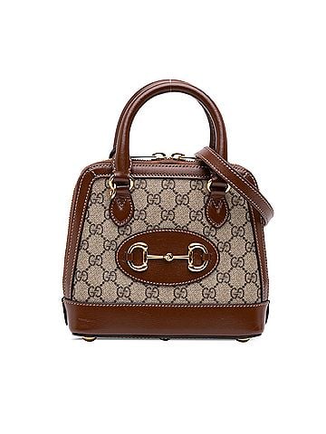 Gucci Mini GG Supreme Horsebit 1955 Top Handle Bag (view 1)