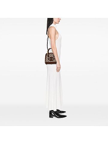Gucci Mini GG Supreme Horsebit 1955 Top Handle Bag (view 2)