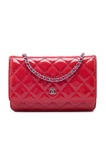 Chanel Bicolor Classic Patent Wallet On Chain (view 1)