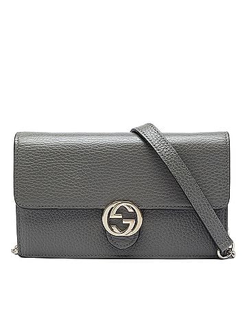 Gucci Dollar Calfskin Interlocking G Wallet on Chain (view 1)
