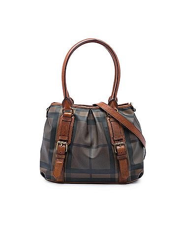 Burberry Smoked Check Coated Canvas Satchel (view 1)