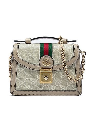 Gucci Small GG Supreme Web Ophidia Top Handle Bag (view 1)