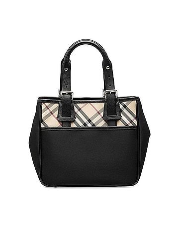 Burberry Nova Check Trimmed Nylon Handbag (view 1)