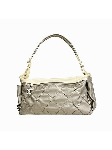Chanel Chanel Paris Biarritz Shoulder Bag, Canvas, Gray, Women's (view 1)