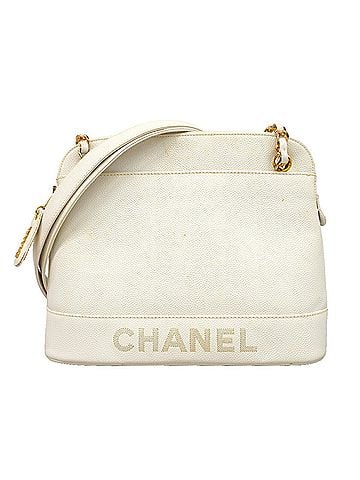 Chanel Chanel Shoulder Bag, Chain Shoulder, Caviar Leather, White, Women's (view 1)