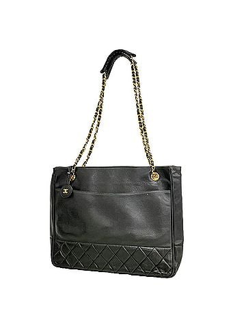 Chanel Chanel Matelassé Lambskin Chain Tote Bag, Black, for Women (view 1)