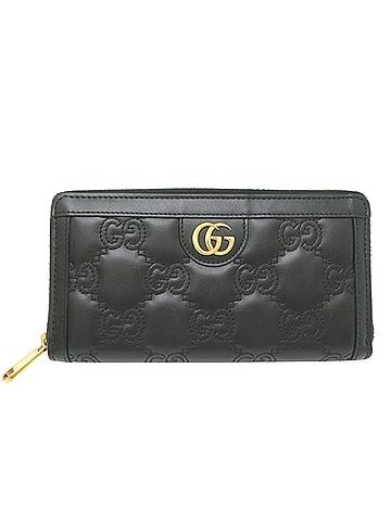 Gucci Gucci Zip-Around Wallet, Women's Long 723784, Leather, Black (view 1)