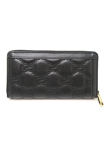 Gucci Gucci Zip-Around Wallet, Women's Long 723784, Leather, Black (view 2)