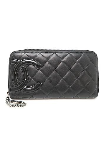 Chanel Chanel Cambon Line Round Zipper Women's Long Wallet A50078 Calf Leather Black (view 1)